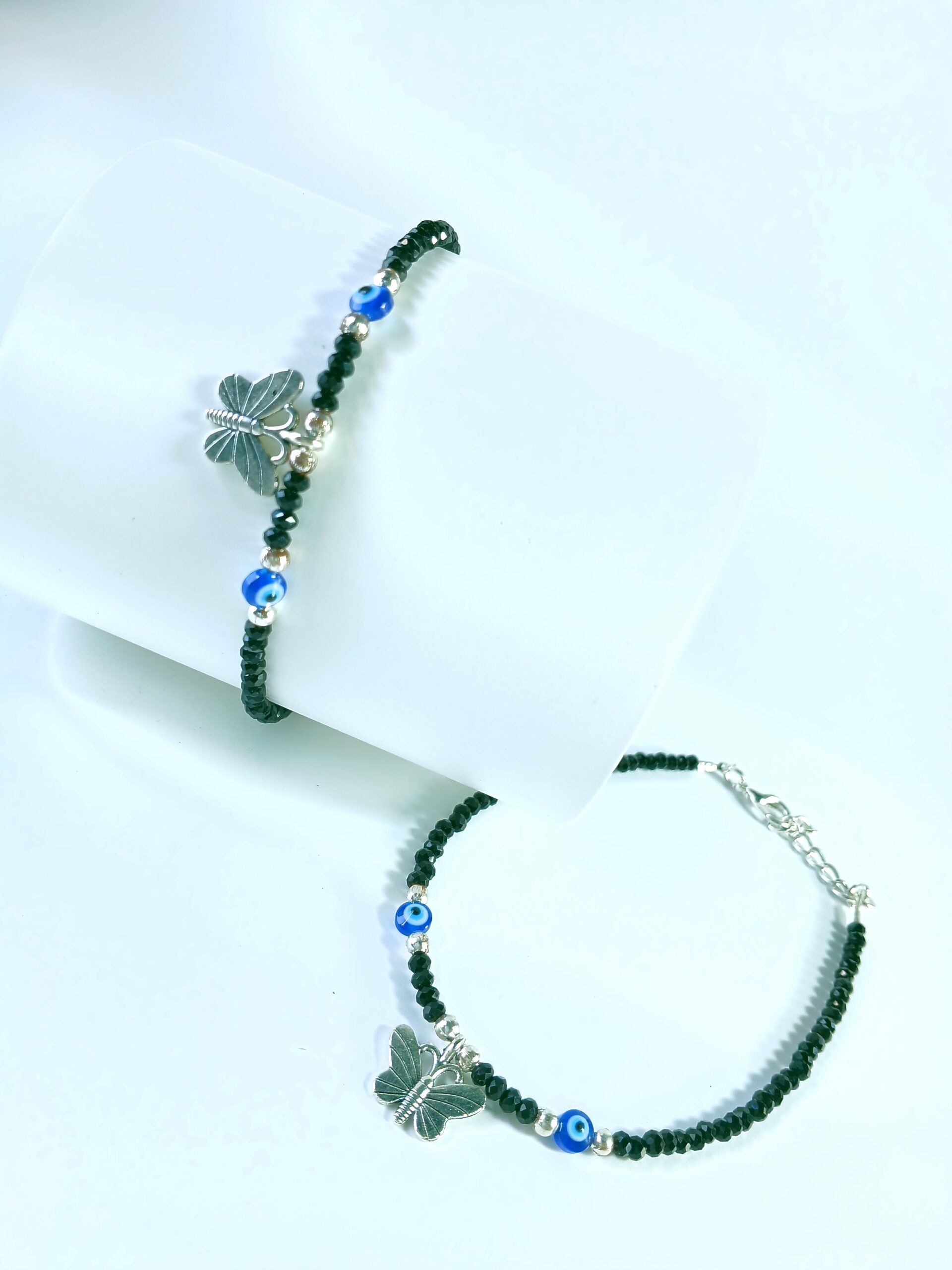 ekai Artificial Silver Anklet Set 1 pair For Women - Image 2