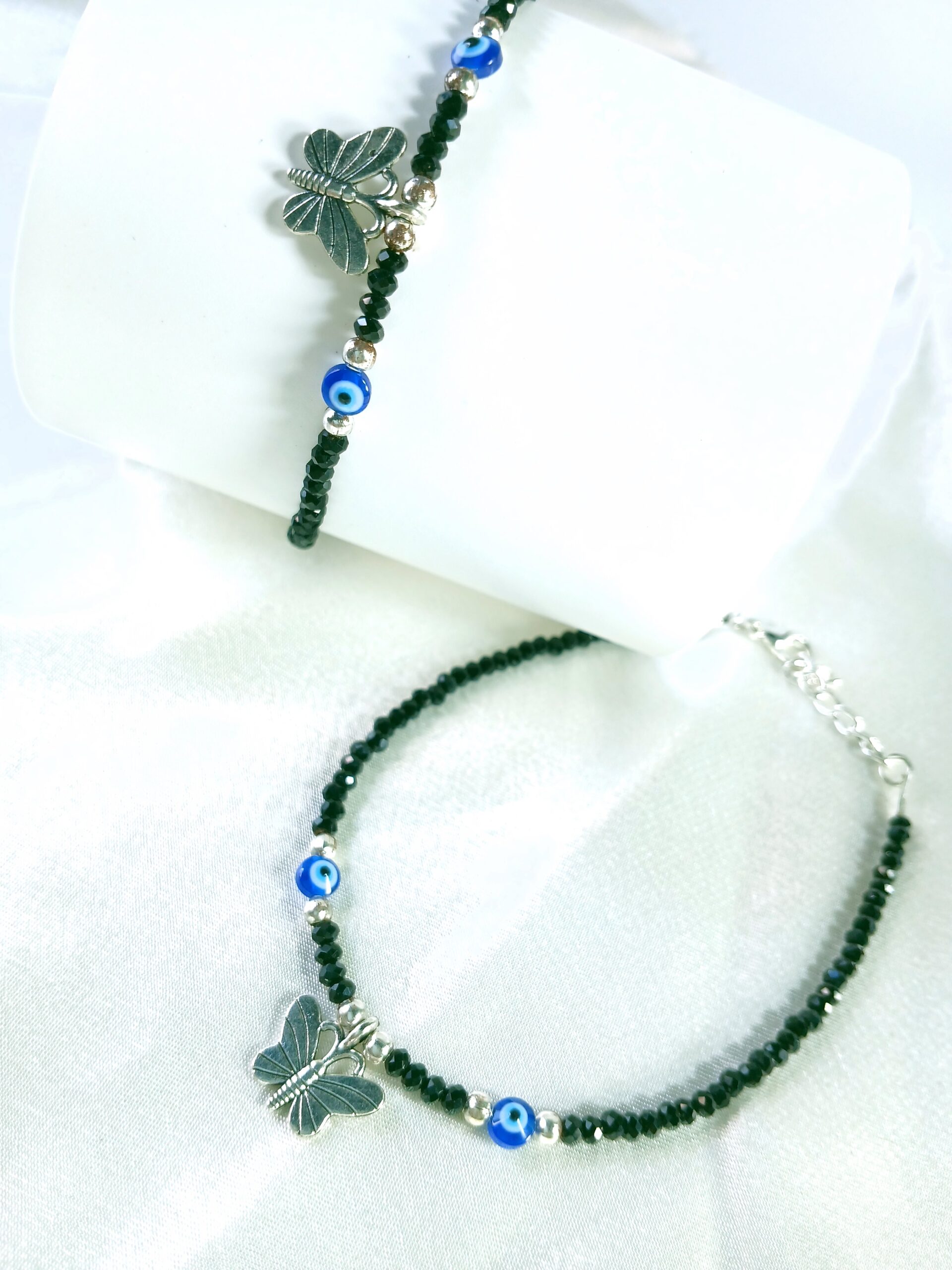 ekai Artificial Silver Anklet Set 1 pair For Women - Image 4