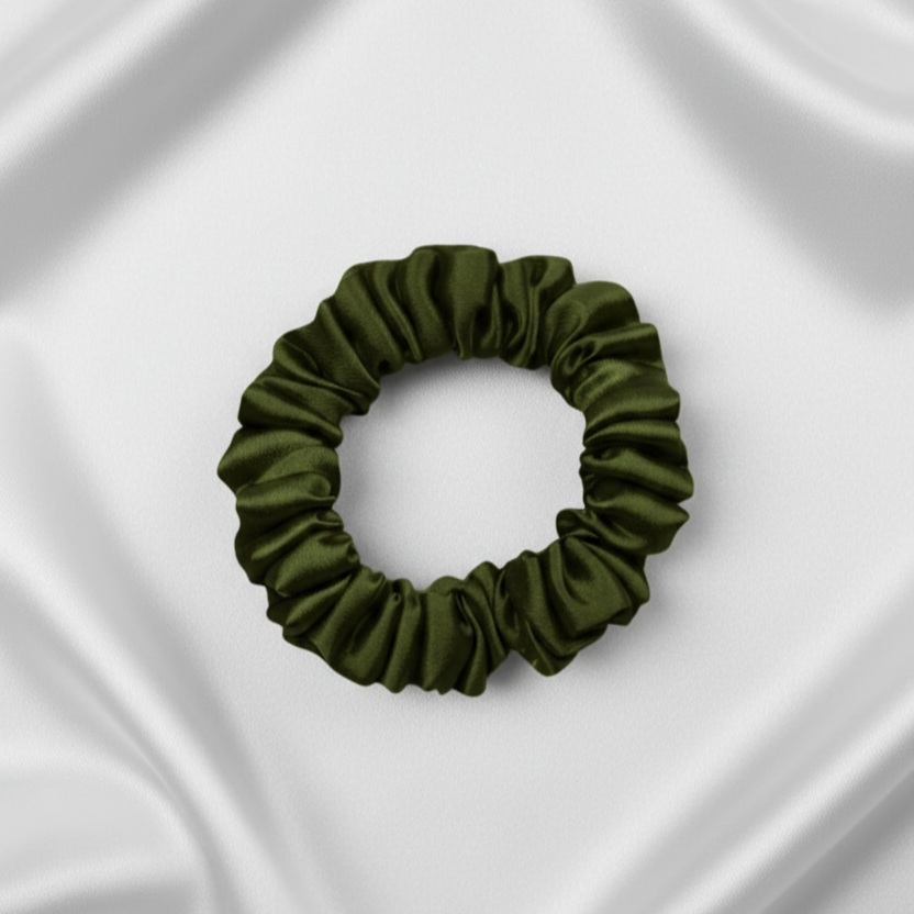 Ekai Premium Scrunchies in Olive | Skinny | Mini | L | XL - Image 5