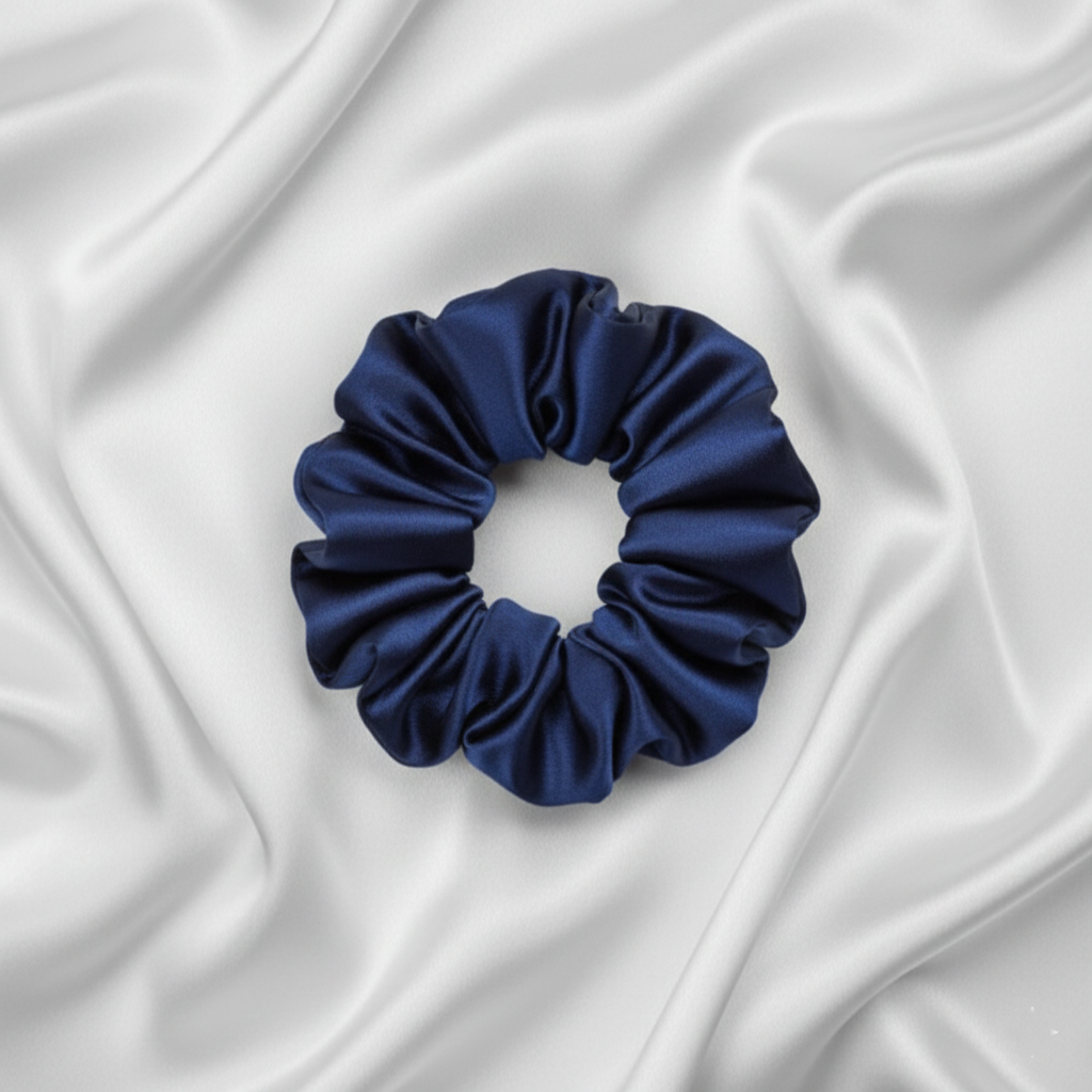 Ekai Premium Scrunchies in Navy Blue Skinny | Mini | L | XL | - Image 2