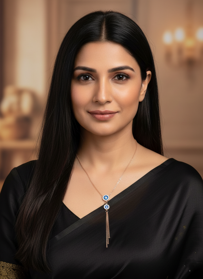 Evil eye Rose Gold 925 silver Necklace for women - Image 3